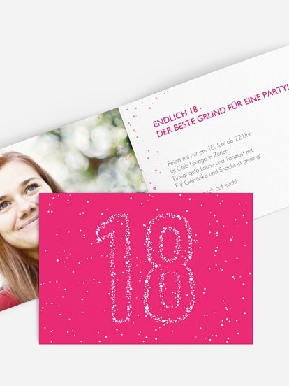 Einladung 18. Geburtstag Sternenzahl
