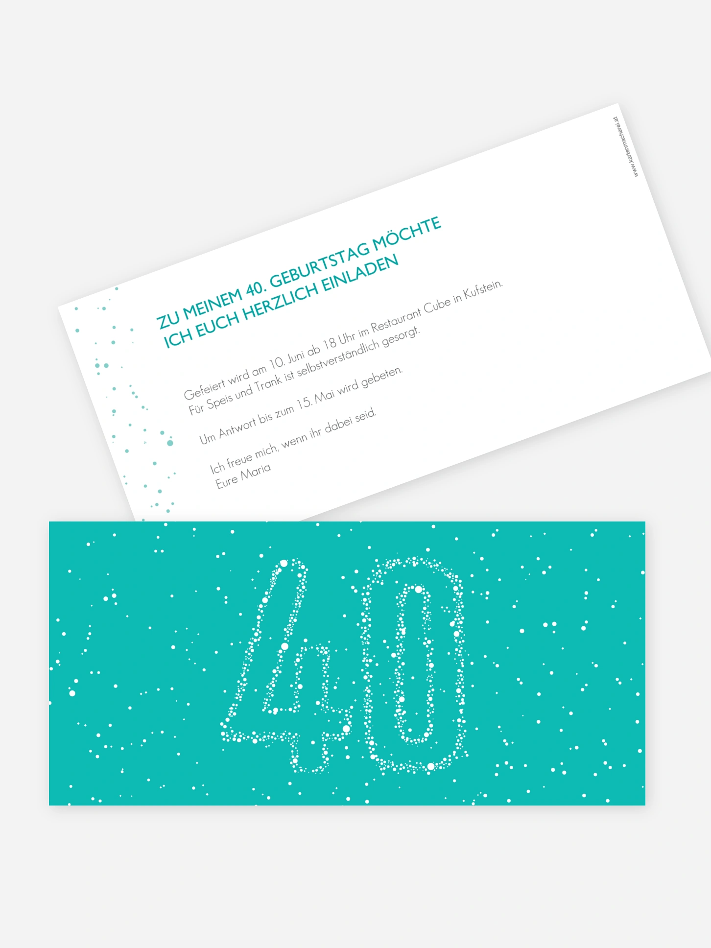 Einladung 40. Geburtstag Sternenzahl