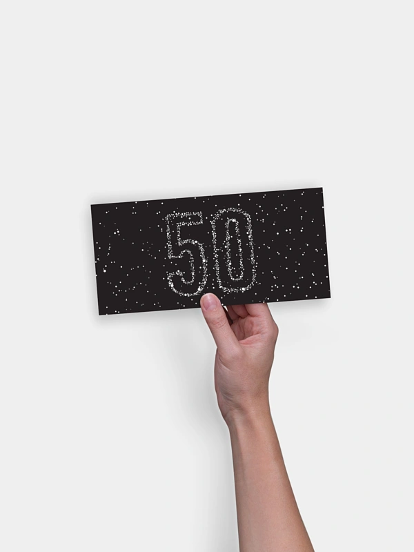 Einladung 50. Geburtstag Sternenzahl