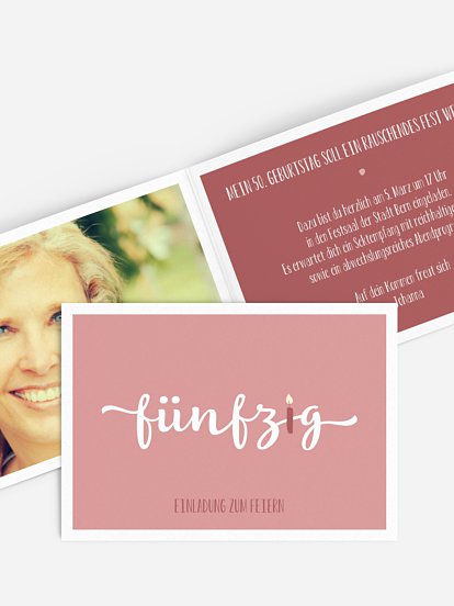Einladung 50. Geburtstag Kerzlich