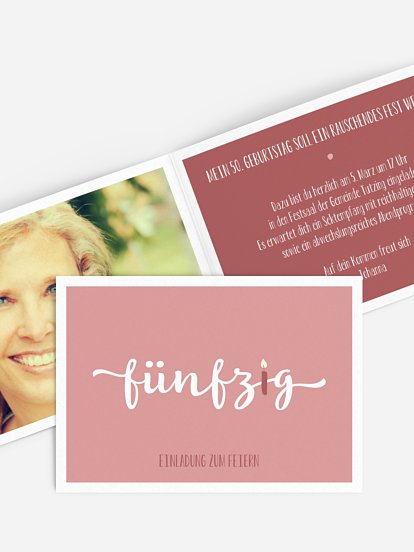 Einladung 50. Geburtstag Kerzlich