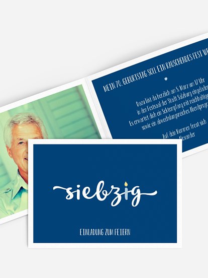 Einladung 70. Geburtstag Kerzlich