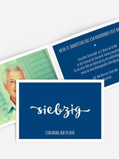 Einladung 70. Geburtstag Kerzlich