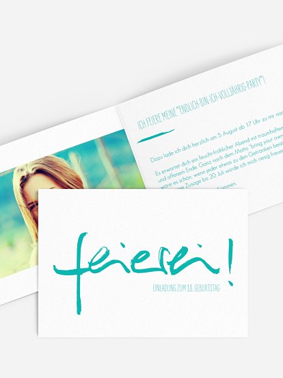 Einladung 18. Geburtstag Feierei