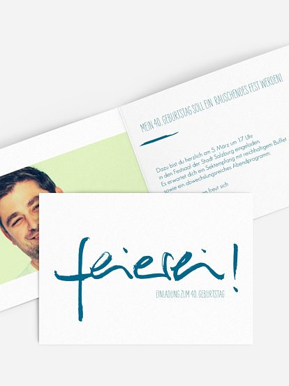 Einladung 40. Geburtstag Feierei