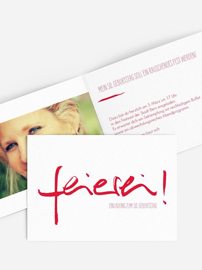 Einladung 50. Geburtstag Feierei