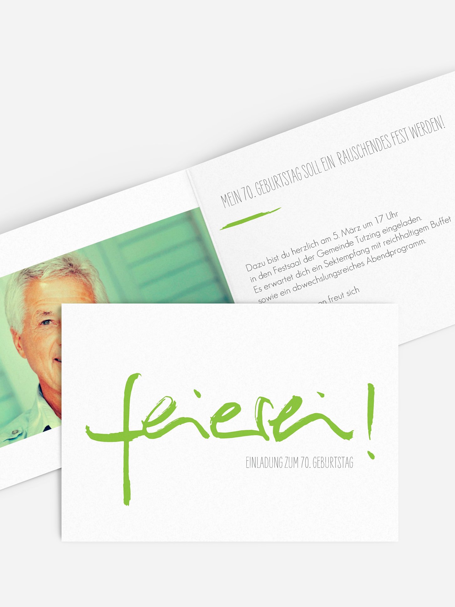 Einladung 70. Geburtstag Feierei