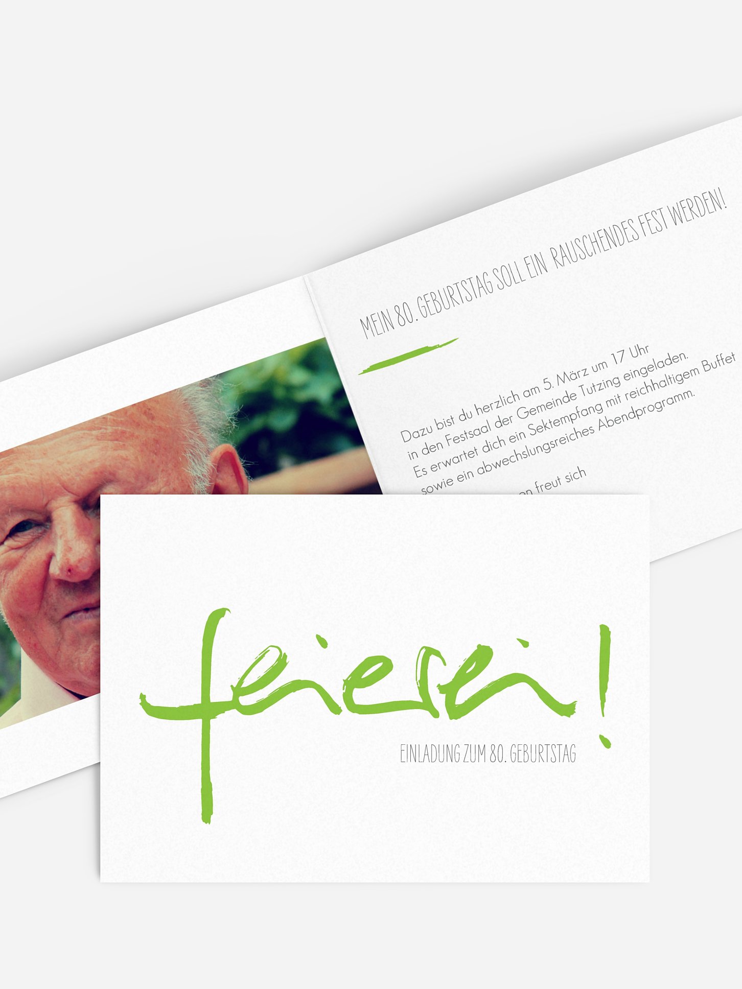 Einladung 80. Geburtstag Feierei