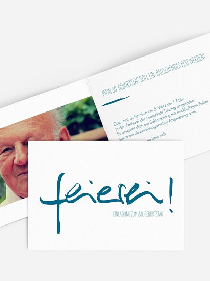 Einladung 80. Geburtstag Feierei