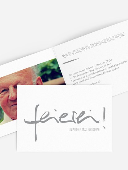 Einladung 80. Geburtstag Feierei