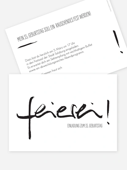 Geburtstagseinladung Feierei