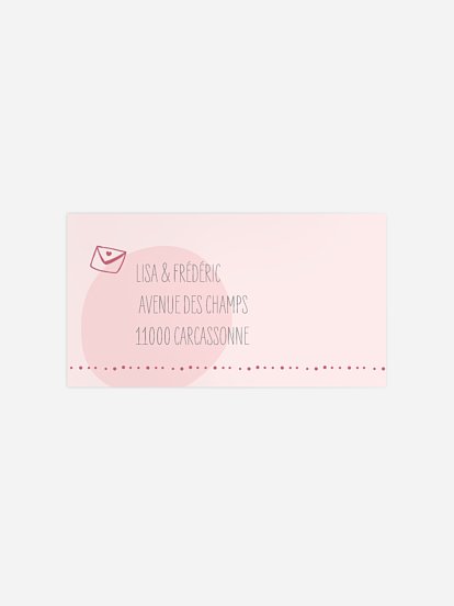 Étiquette destinataire naissance Sweet pictos