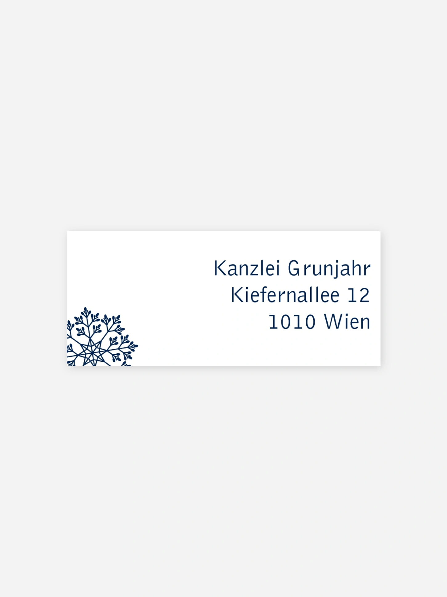 Absenderaufkleber geschäftl. Weihnachten Weihnachtszweige