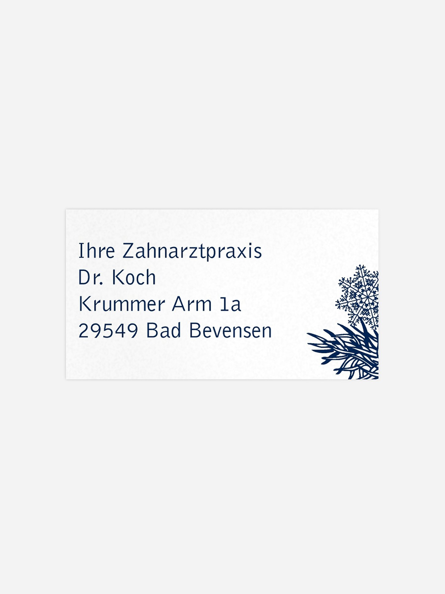 Empfängeraufkleber geschäftl. Weihnachten Weihnachtszweige