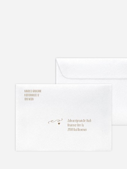 Bedruckte Umschläge geschäftl. Weihnachten Deer Message