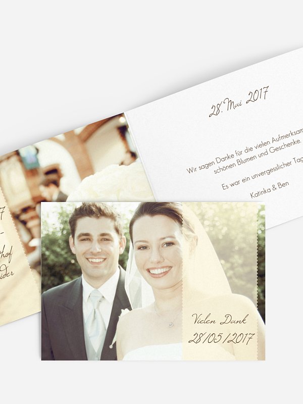 Dankeskarte Hochzeit Blickfang