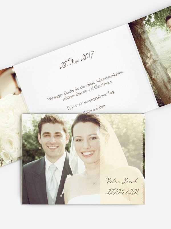 Dankeskarte Hochzeit Blickfang