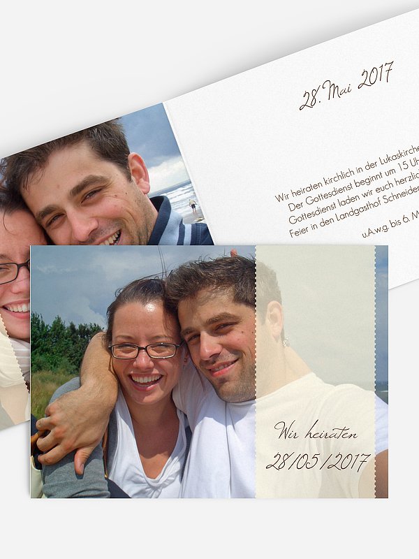 Hochzeitseinladung Blickfang