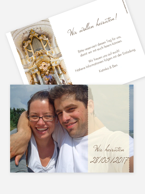 Save-the-Date Karte Blickfang