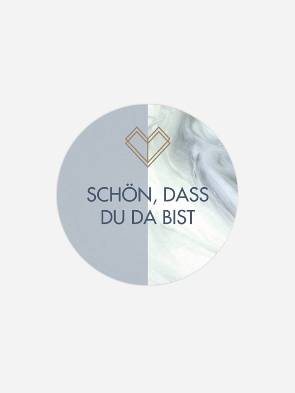 Geschenkaufkleber Hochzeit Marble Heart