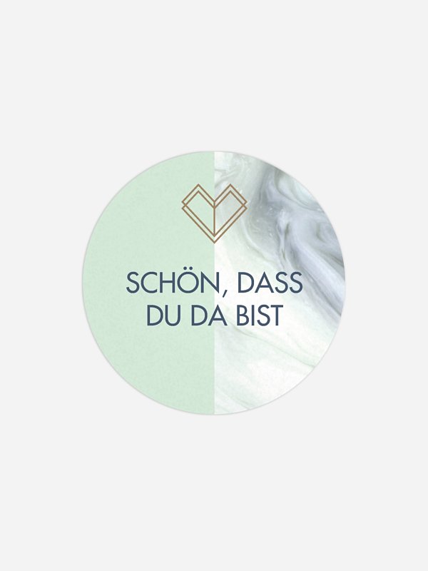 Geschenkaufkleber Hochzeit Marble Heart