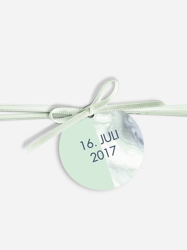 Anhänger mit Band zur Hochzeit Marble Heart