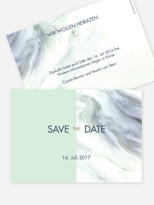 Save-the-Date Karte Marble Heart