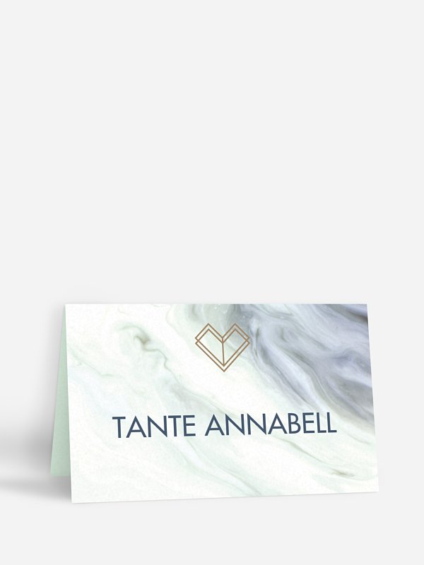 Tischkarte Hochzeit Marble Heart