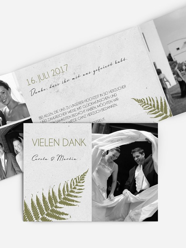 Dankeskarte Hochzeit Industrial Art