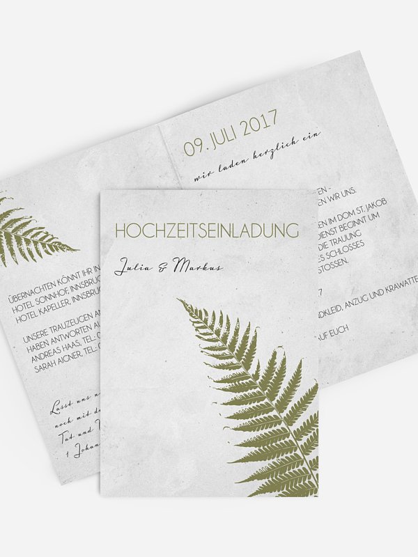 Hochzeitseinladung Industrial Art