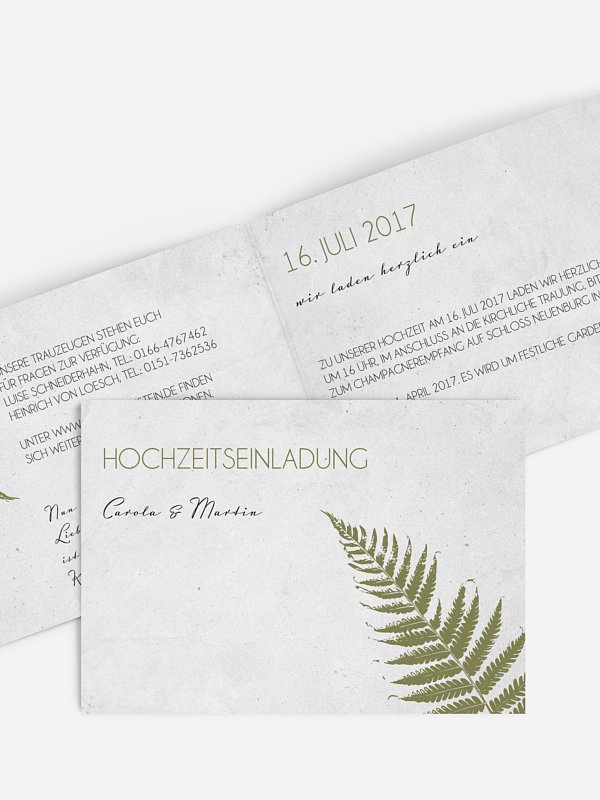 Hochzeitseinladung Industrial Art