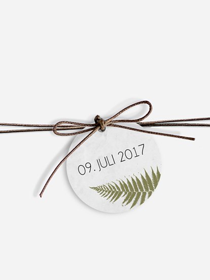 Anhänger mit Band zur Hochzeit Industrial Art