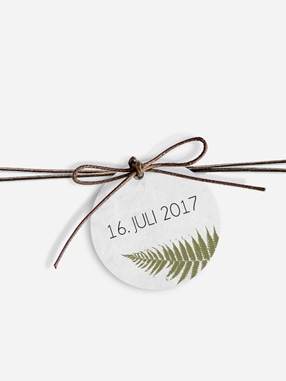 Anhänger mit Band zur Hochzeit Industrial Art