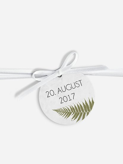 Anhänger mit Band zur Hochzeit Industrial Art