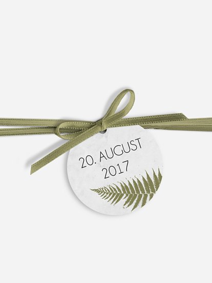 Anhänger mit Band zur Hochzeit Industrial Art