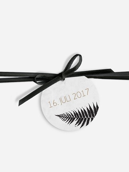 Anhänger mit Band zur Hochzeit Industrial Art
