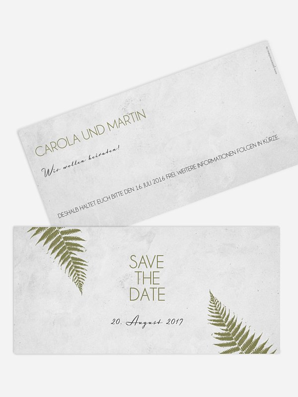 Save-the-Date Karte Industrial Art