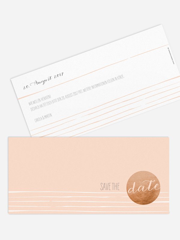 Save-the-Date Karte Copper Art