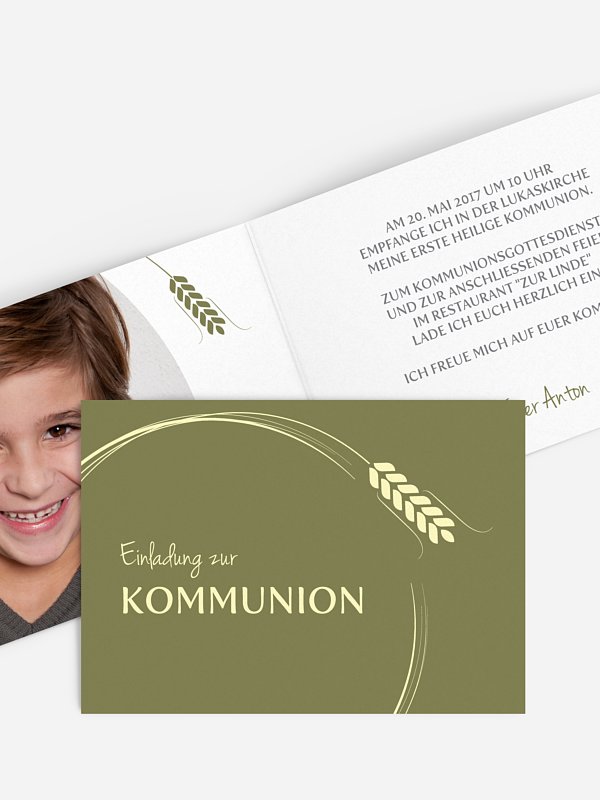 Kommunionseinladung Ährenkranz