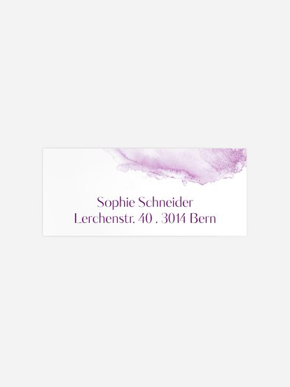 Absenderaufkleber Konfirmation und Kommunion Klassik Aquarell