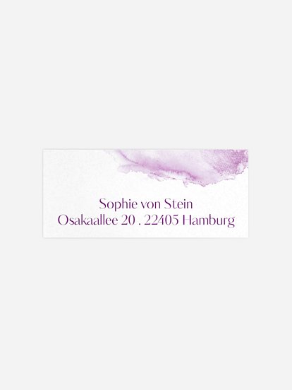 Absenderaufkleber Konfirmation und Kommunion Klassik Aquarell