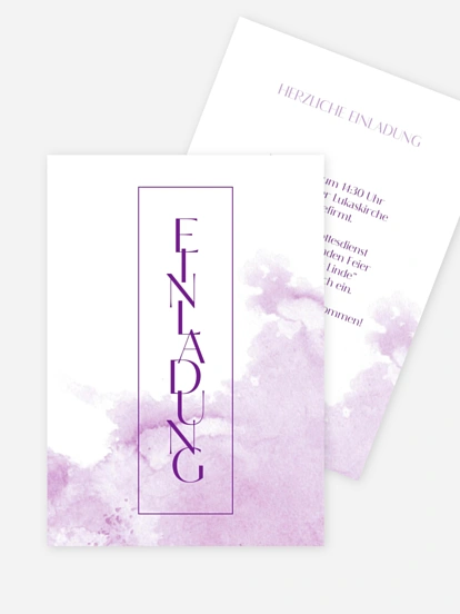 Einladung Firmung Klassik Aquarell