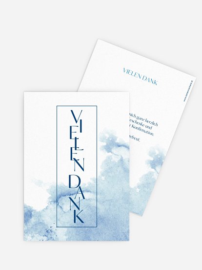 Danksagung Konfirmation Klassik Aquarell