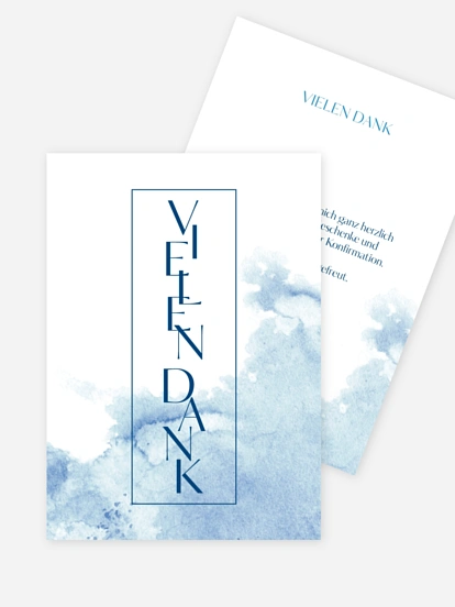 Danksagung Konfirmation Klassik Aquarell