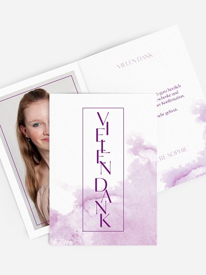 Danksagung Konfirmation Klassik Aquarell