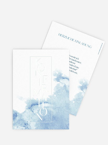 Konfirmationseinladung Klassik Aquarell