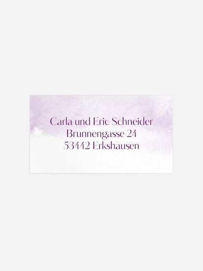 Empfängeraufkleber Konfirmation und Kommunion Klassik Aquarell