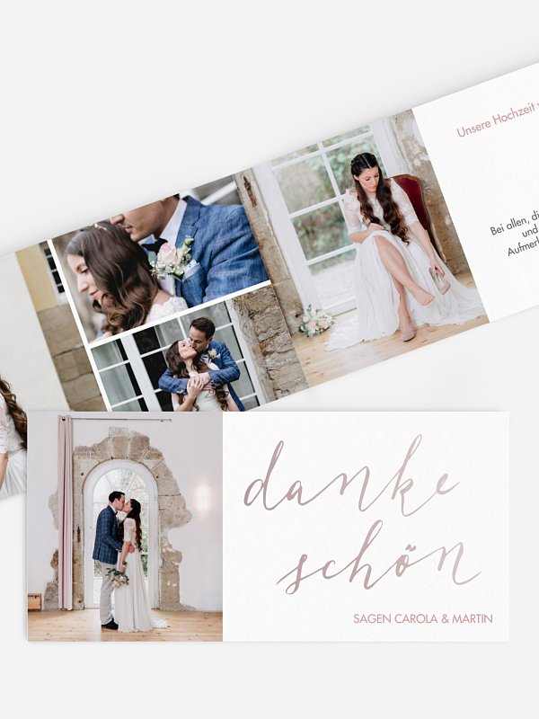 Dankeskarte Hochzeit Watercolor Draw