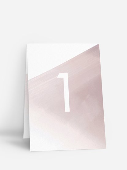 Tischnummer Watercolor Draw