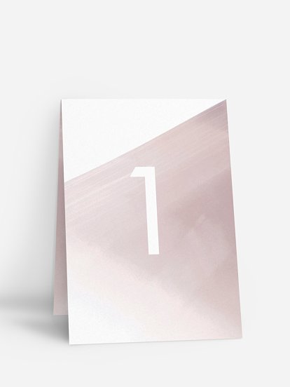 Tischnummer Watercolor Draw